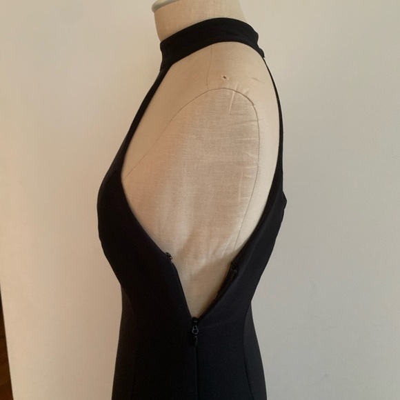 HOUSE OF CB Halter Neck Ruffle Hem Crepe Cocktail Dress - Picture 5 of 9